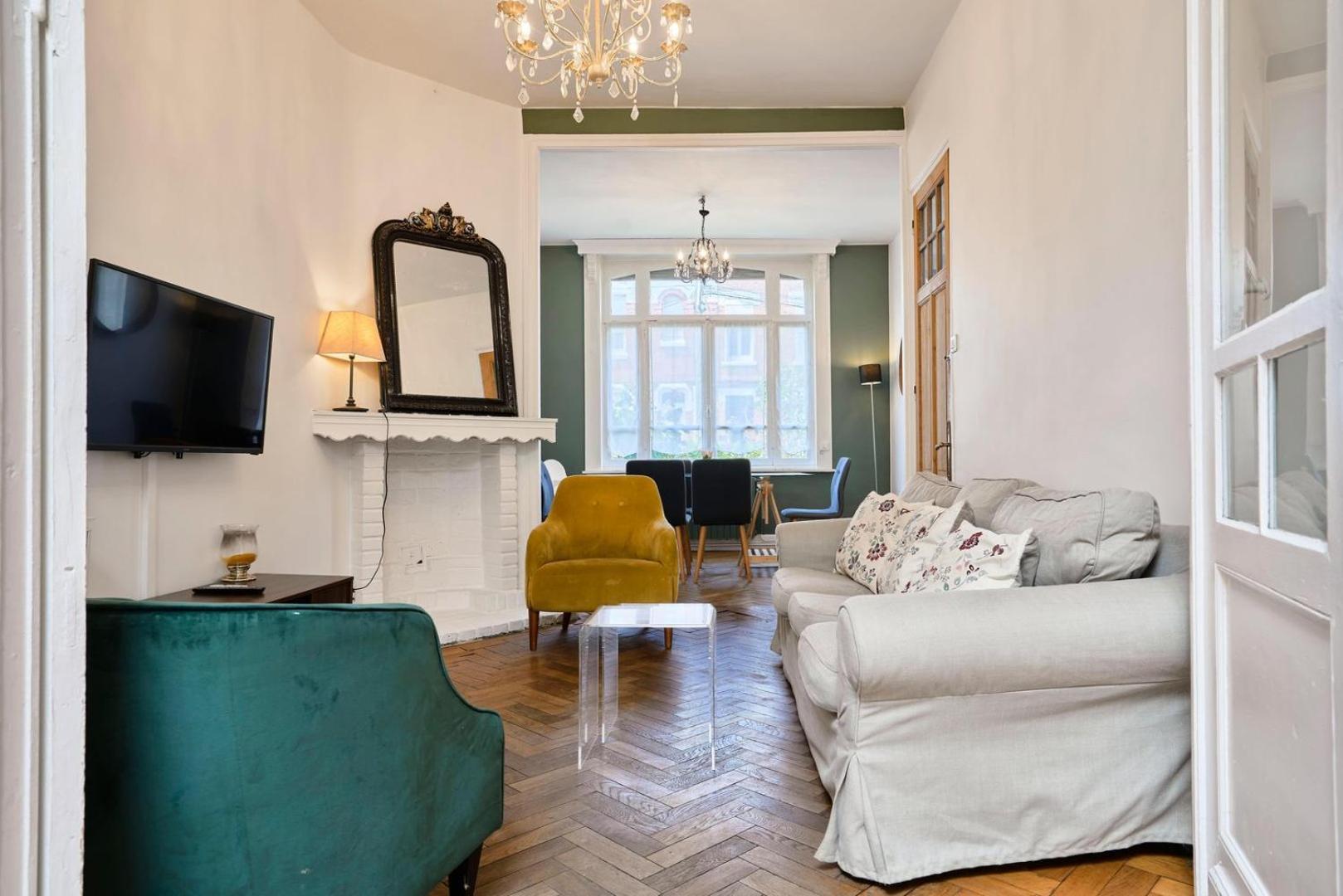 Beautiful 1900 House Full Equipped, 4Bdrm+ Garden! Daire Lambersart Dış mekan fotoğraf