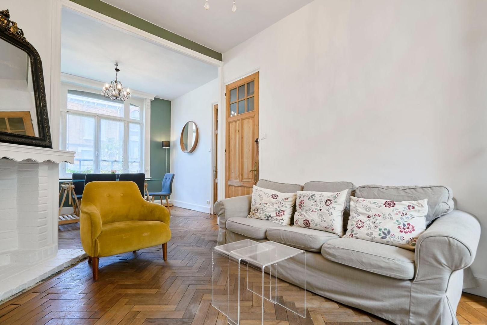 Beautiful 1900 House Full Equipped, 4Bdrm+ Garden! Daire Lambersart Dış mekan fotoğraf